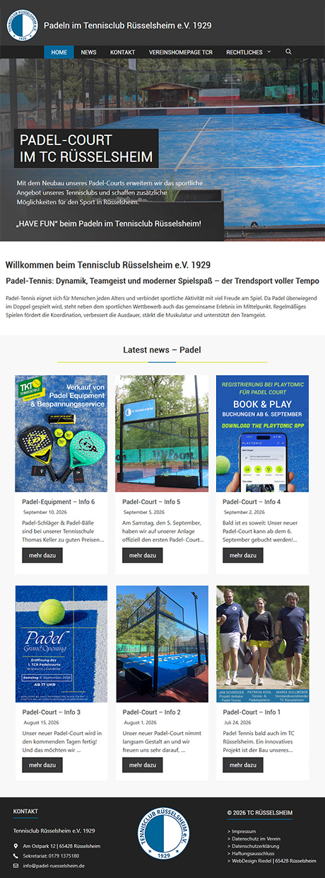 Padeln im TC Rüsselsheim
